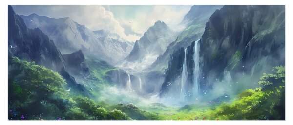 Kép - Vízesések völgye (120x50 cm)