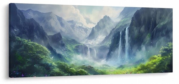 Kép - Vízesések völgye (120x50 cm)