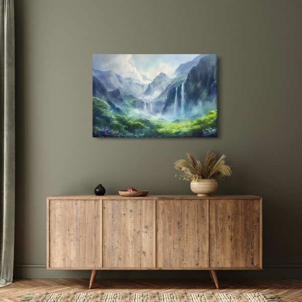 Kép - Vízesések völgye (90x60 cm)