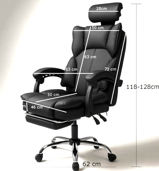 JAKS Irodai szék fekete ekobőr Directo