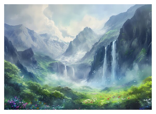 Kép - Vízesések völgye (70x50 cm)