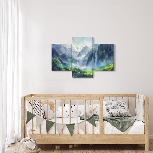 Kép - Vízesések völgye (90x60 cm)