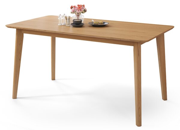 MAZZONI EXPORT ROXY Természetes Tölgyfa - RETRO TÉGLALAP ALAKÚ FA ASZTAL 120 vagy 150 cm-es KONYHÁBA/ÉTKEZŐBE