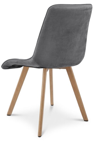 Étkezőszék CIEZA VELVET, sötétszürke