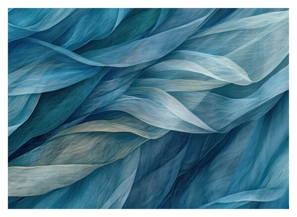 Kép - Kék és fehér fodrok (70x50 cm)