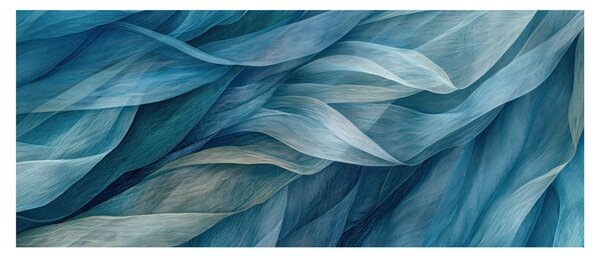Kép - Kék és fehér fodrok (120x50 cm)