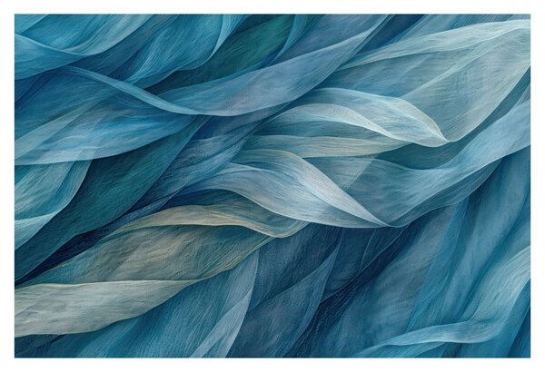 Kép - Kék és fehér fodrok (90x60 cm)