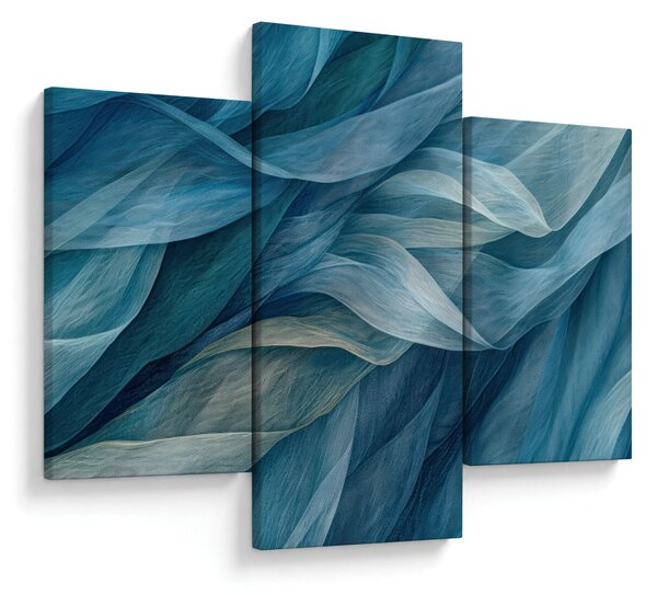Kép - Kék és fehér fodrok (90x60 cm)