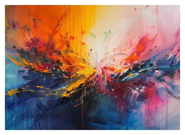 Kép - Színes absztrakció (70x50 cm)