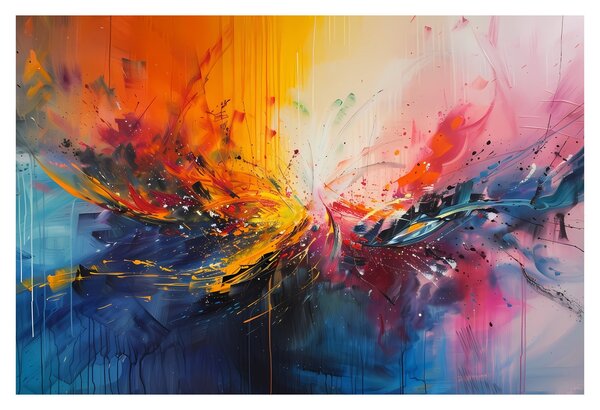 Kép - Színes absztrakció (90x60 cm)