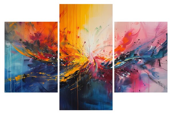 Kép - Színes absztrakció (90x60 cm)