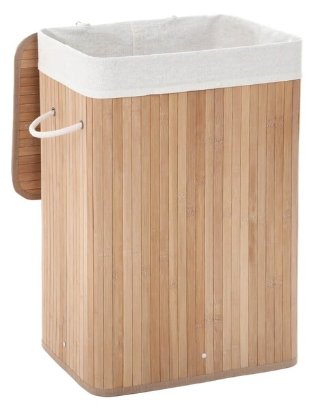 DORA bambusz szennyeskosár, 72 l, természetes barna SongmicsHome