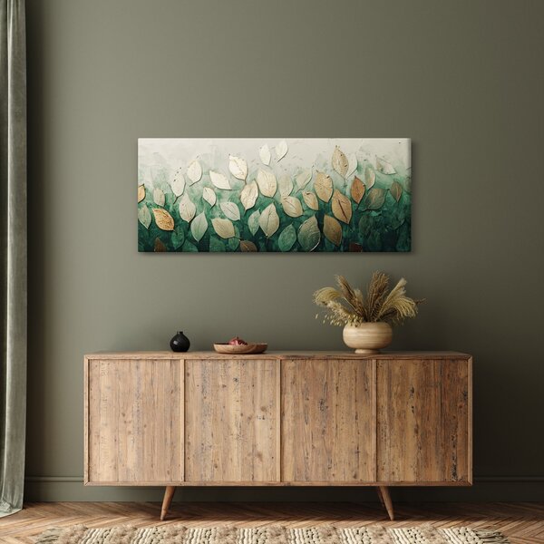 Kép - Arany-zöld levelek (120x50 cm)