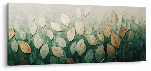 Kép - Arany-zöld levelek (120x50 cm)