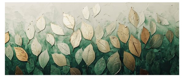 Kép - Arany-zöld levelek (120x50 cm)