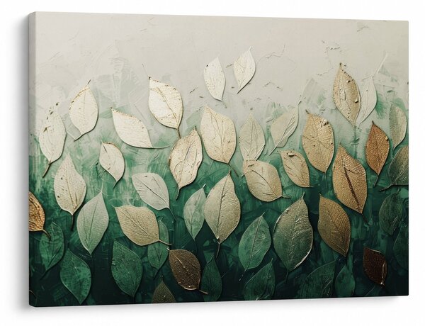 Kép - Arany-zöld levelek (70x50 cm)