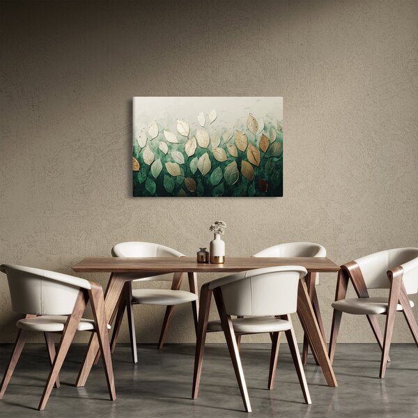 Kép - Arany-zöld levelek (90x60 cm)
