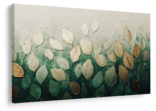 Kép - Arany-zöld levelek (90x60 cm)
