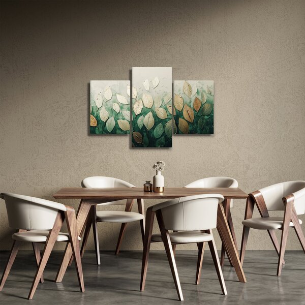 Kép - Arany-zöld levelek (90x60 cm)