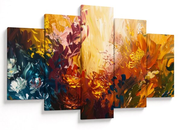 Kép - Absztrakt festmény a virágokról (150x105 cm)