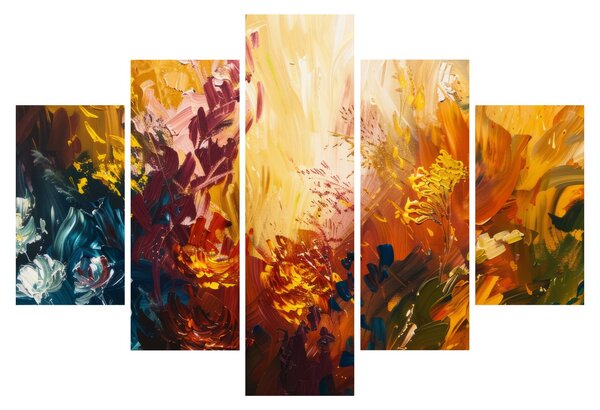 Kép - Absztrakt festmény a virágokról (150x105 cm)