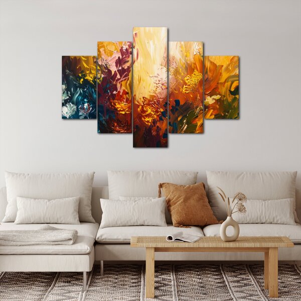 Kép - Absztrakt festmény a virágokról (150x105 cm)