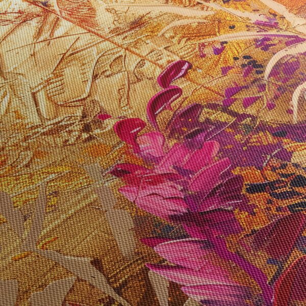 Kép - Absztrakt festmény virágok II. (120x50 cm)