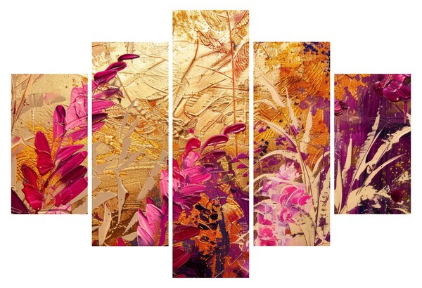 Kép - Absztrakt festmény virágok II. (150x105 cm)