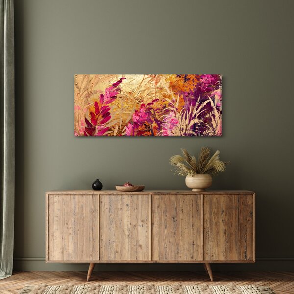 Kép - Absztrakt festmény virágok II. (120x50 cm)