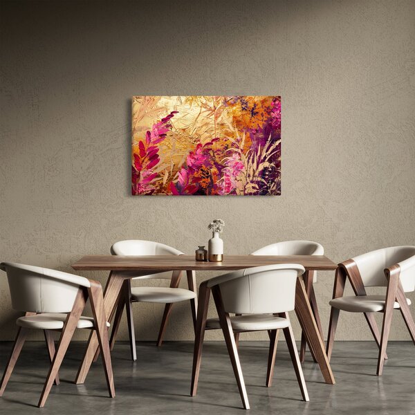 Kép - Absztrakt festmény virágok II. (90x60 cm)
