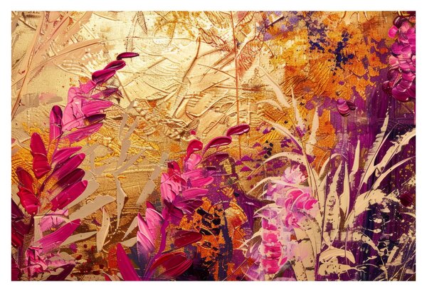 Kép - Absztrakt festmény virágok II. (90x60 cm)