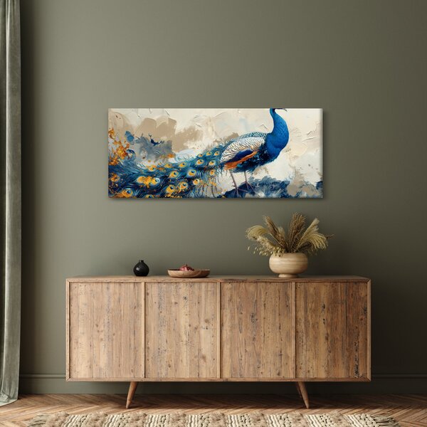 Kép - Páva, festmény (120x50 cm)