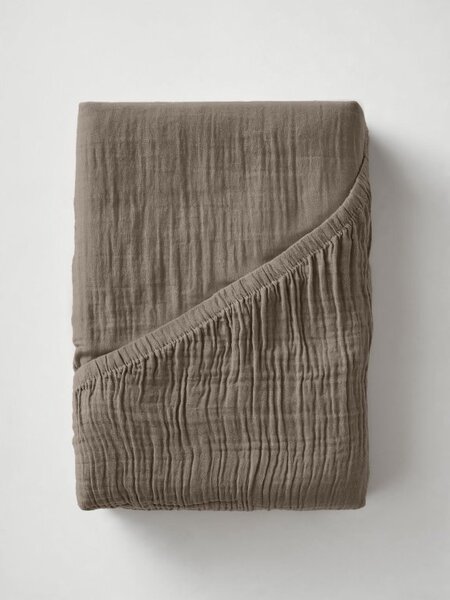 Muszlin lepedő bézs Méret: 90x200x30