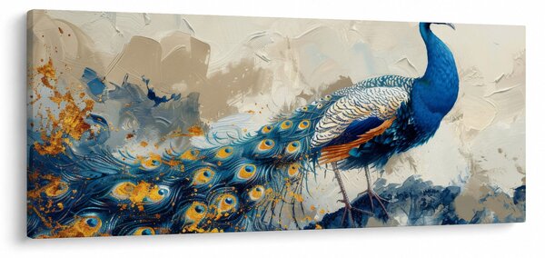 Kép - Páva, festmény (120x50 cm)