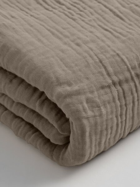 Muszlin lepedő bézs Méret: 90x200x30