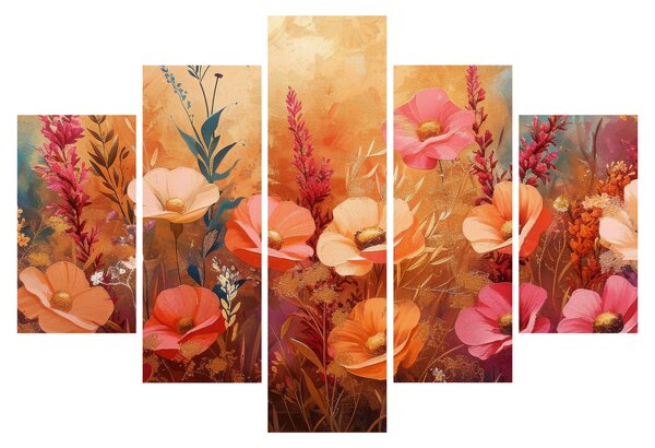 Kép - Virágos rét, festmény (150x105 cm)
