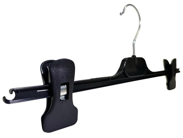 36cm Fekete Gumis Csíptetős Vállfa