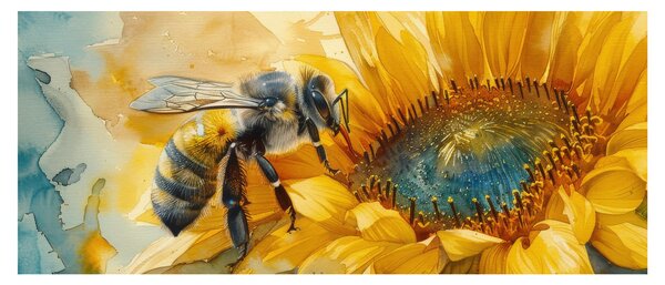 Kép - Méh, akvarell (120x50 cm)