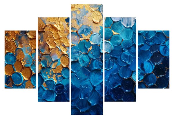 Kép - Kék-arany festmény (150x105 cm)