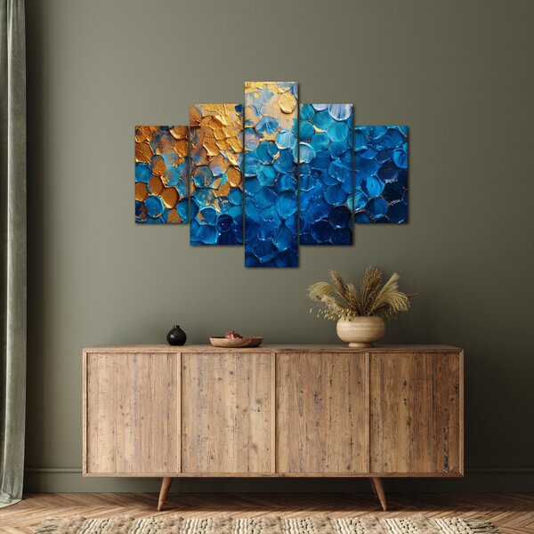 Kép - Kék-arany festmény (150x105 cm)