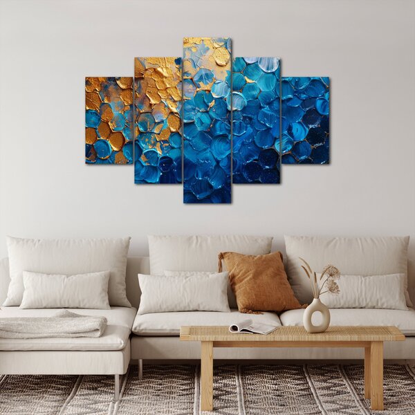 Kép - Kék-arany festmény (150x105 cm)