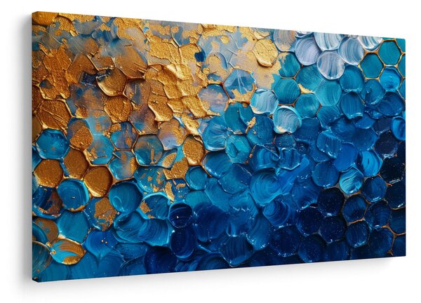 Kép - Kék-arany festmény (90x60 cm)