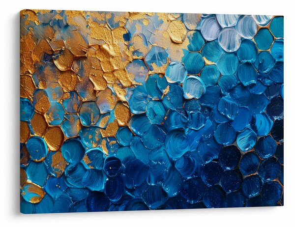 Kép - Kék-arany festmény (70x50 cm)