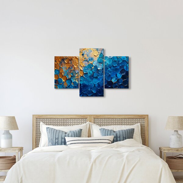 Kép - Kék-arany festmény (90x60 cm)