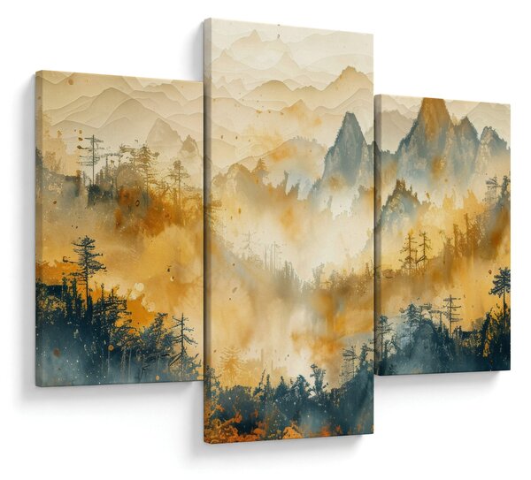 Kép - Hegyek, akvarell (90x60 cm)