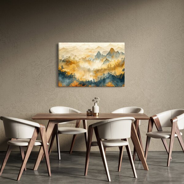 Kép - Hegyek, akvarell (90x60 cm)