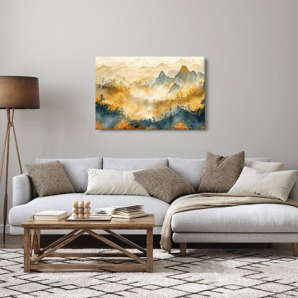 Kép - Hegyek, akvarell (90x60 cm)