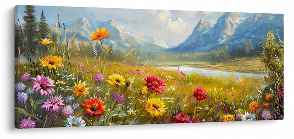 Kép - Festett táj (120x50 cm)