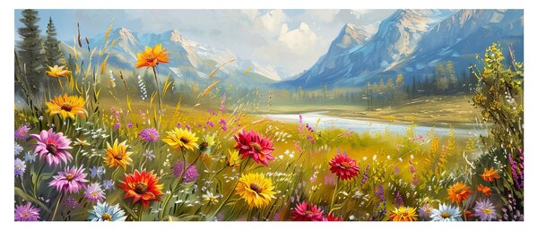 Kép - Festett táj (120x50 cm)