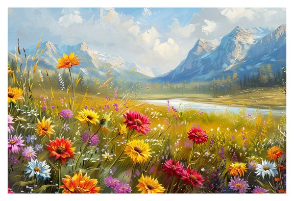 Kép - Festett táj (90x60 cm)